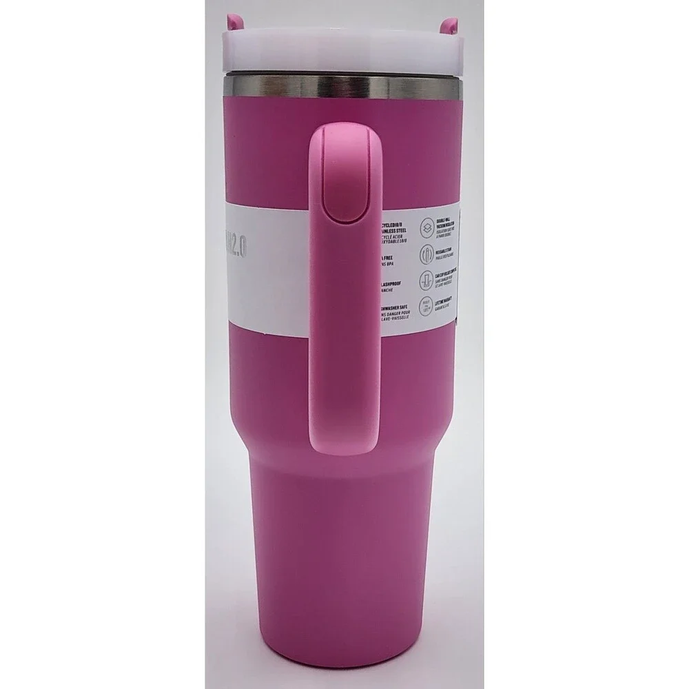 STANLEY 40oz Quencher H2.0 FlowState Tumbler Hot or Cold - Peony Pink